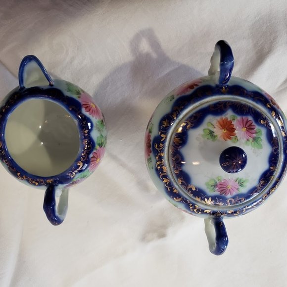 Antique Nippon Cream and Sugar - Picture 4 of 5